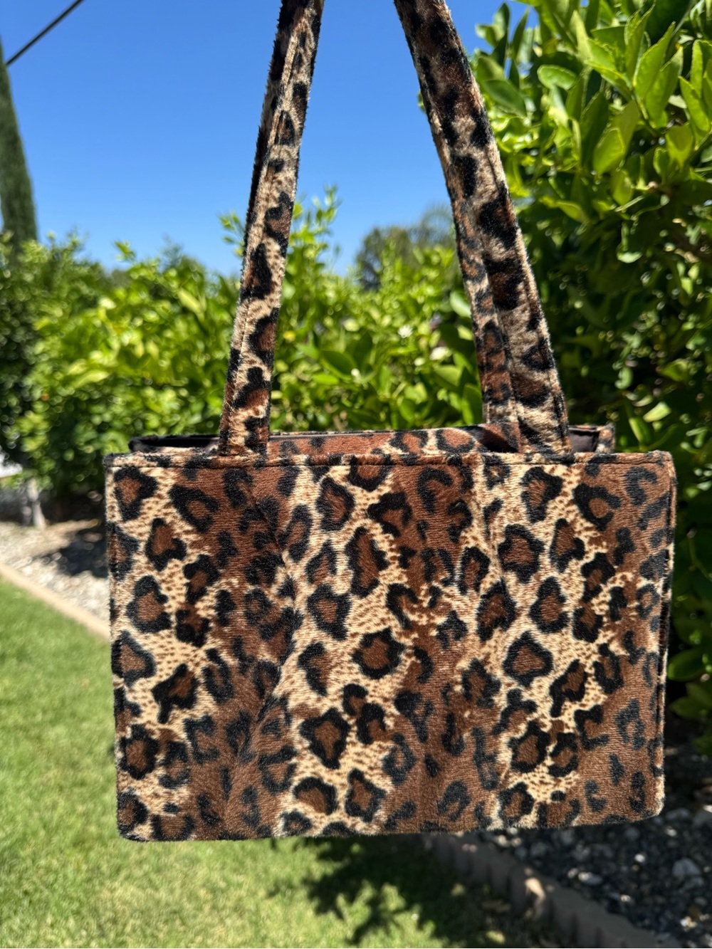 Kate Spade New York Vintage Animal Leopard Print Faux Fur Brown Black Y2K Tote - Picture 10 of 17